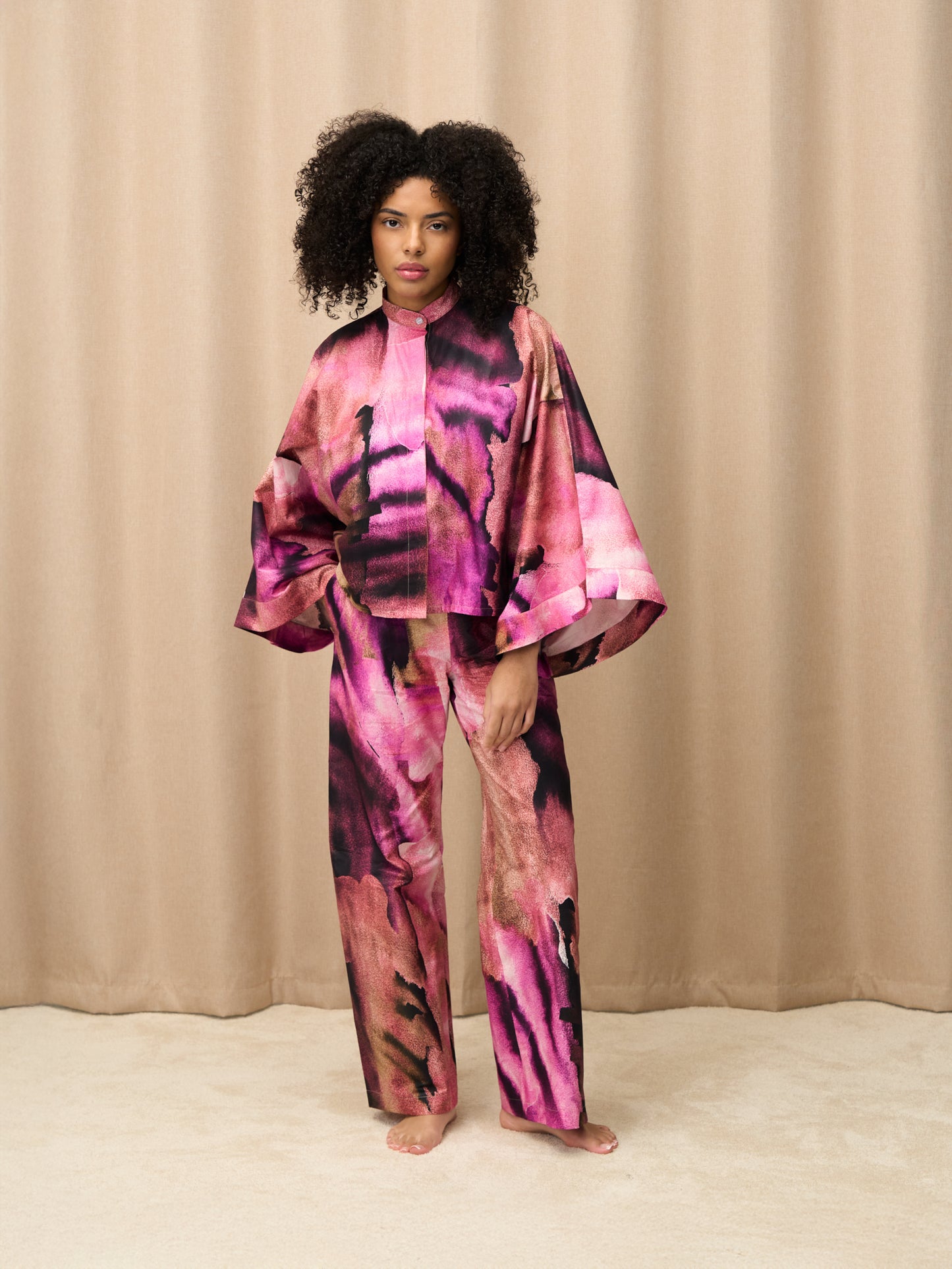 Chemise kimono NADRE - Rose