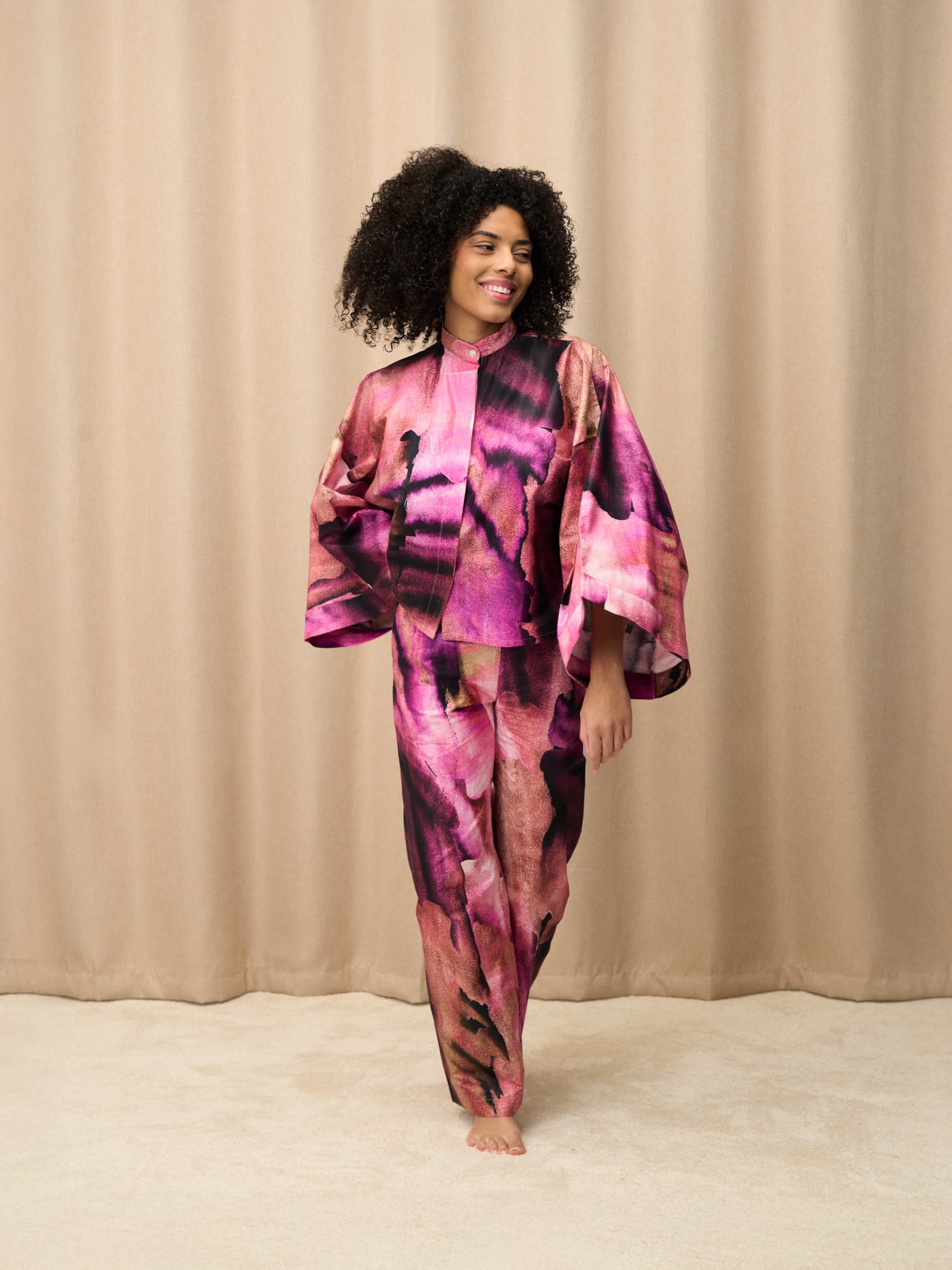 Chemise kimono NADRE - Rose